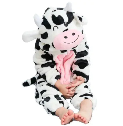 Adorable Animal Cartoon Baby Romper – Hooded Long Sleeve Onesie