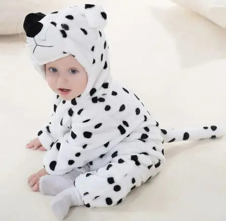 Adorable Animal Cartoon Baby Romper – Hooded Long Sleeve Onesie