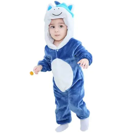 Adorable Animal Cartoon Baby Romper – Hooded Long Sleeve Onesie